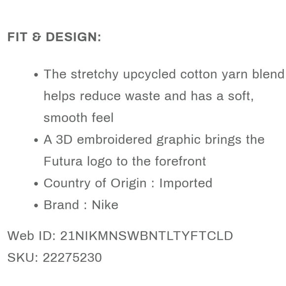 NWT Unisex Nike Sportswear Utility Futura Beanie - Picture 9 of 9